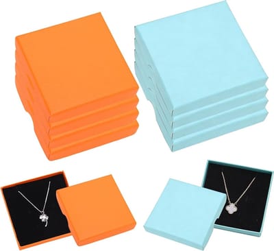 Sieraden Geschenkdoos met Deksel, 8 Stuks, Klein en Handig voor Armbanden, Ringen en Oorbellen, 8 x 8 x 1.5 cm