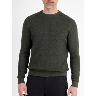 Lerros - Ronde hals Trui - Heren - XL - 661 NORDIC OLIVE - Katoen - 2585022