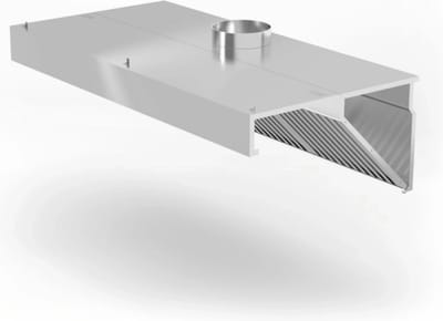 HENDI Afzuigkap voor muurmontage – LED-verlichting – Roestvast staal – 1200x700x450 mm
