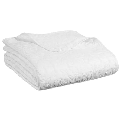 Atmosphera Bedsprei Arabesque - ivoor wit - 240 x 260 cm - polyester - luxe motief - plaid