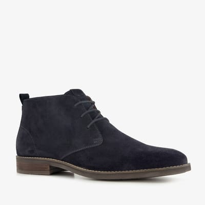 Van Beer leren heren veterschoenen blauw - Maat 40