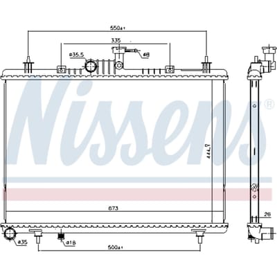 Radiator, motorkoeling NISSENS 637643
