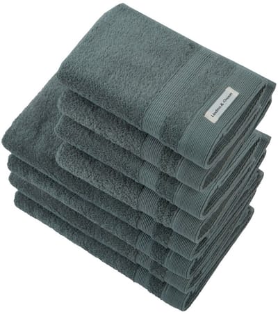 L&G - Badhanddoeken - 8 delig - 4 Handdoeken 50x100 cm & 4 Badhanddoeken 70x140 cm - 100% Katoen - Army Green - Badlakens