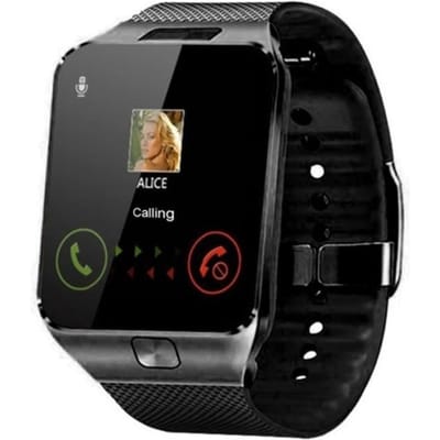 Slimme horloge,Smartwatch met TF-kaart Bluetooth Digitale Sport connecteren horloge telefoongesprek SIM-kaart TF - Type Zwart