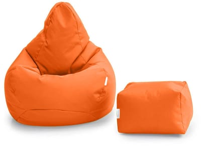 Gaming Zitzak Stoel met Voetenbankje Binnenshuis Buitenshuis Waterbestendig Zitzak met Ergonomisch Ontwerp