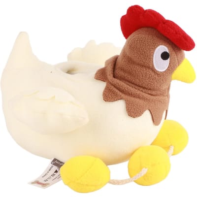 Peluche Poule Jouet pour Chien Doux Sûr Nettoyage des Dents Restez en Bonne Santé Résistant aux Morsures Éducatif Jouet pour Animal de Compagnie pour Petits Chiens Moyens