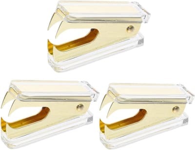 Nietjesverwijderaar - Kantoorbenodigdheid - Documenten Ontkreuken - Ergonomisch Ontwerp - 3 Stuks - Goud