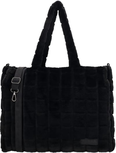 Zebra Trends Milou Shopper - Schoudertas - Handtas - Crossbody - Fur - Bont - Tote Bag - Dames Tas - Zwart