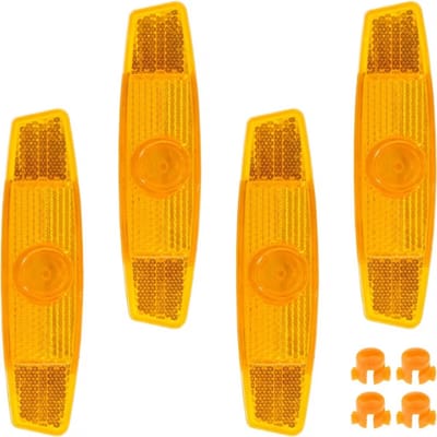 Rieba® Spaakreflectoren Fiets - Reflectoren - Spaakverlichting - Fietsverlichting - Reflectie Fietsspaken - Oranje - Set van 4 stuks