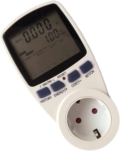 Energie Analysator - Stroommeter Wattmeter - Elektriciteit Kosten - Meet Diverse Parameters - 15 x 7.8 cm - Zoals Getoond