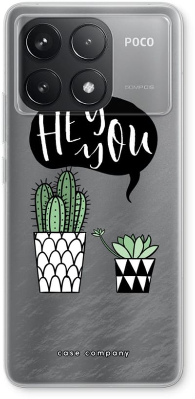 Case Company® - Hoesje geschikt voor Xiaomi Poco F6 Pro hoesje - Hey you cactus - Soft Cover Telefoonhoesje - Bescherming aan alle Kanten en Schermrand
