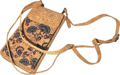 green-goose® Kurk Telefoontasje Portemonnee | Delfs Blauw | 19x11x4 cm | Duurzaam Biologisch Afbreekbaar | Handgemaakt in Portugal