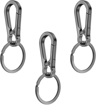 Multifunctionele Karabijnhaken van Aluminiumlegering - 3 Stuks voor Camping, Trekking, Rugzak, Tent en Touw - Zwart