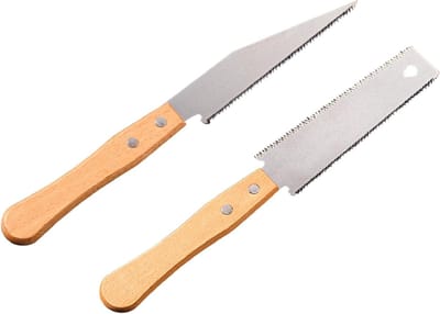 Set van 2 Japanse verstekzagen voor houtbewerking, ideaal voor DIY-projecten, duurzame staalconstructie en precisie snijden