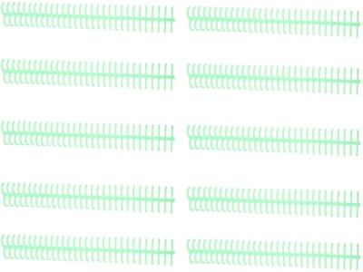 Dailygoods- Bindspoel 10 Stuks - Spiraal - Losbladige Binding Ring - 30 Gaten - 16mm Diameter - 130 Vel Capaciteit - Plastic Stekels - Bindring