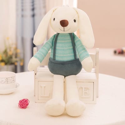 Klikkopers® - Kawaii Kussen - Konijn Groen 40 cm - Konijn Knuffel - Kawaii Knuffel - Squish Knuffel - Jongens Speelgoed - Knuffelbeer - Teddybeer
