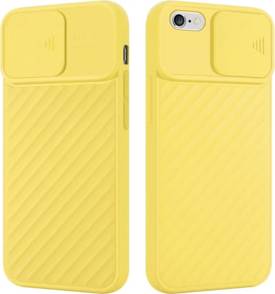 Cadorabo Hoesje geschikt voor Apple iPhone 6 / 6S in Mat Geel - Beschermhoes van flexibel TPU-silicone en met camerabescherming Case Cover Etui