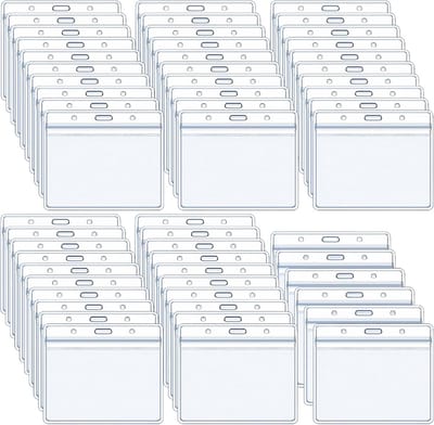 50 stuks horizontale doorzichtige kaarthoes voor ID-kaart en pasjes