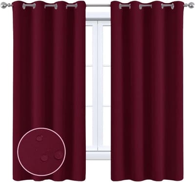 Waterdichte doorvoertule - Veranda gordijn - Privacy buiten - UV- en weerbestendig - 132x274 cm - Wijnrood