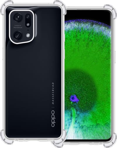Hoesje Geschikt voor OPPO Find X5 - Sterk & Shockproof - Siliconen Case - Back Cover - Telefoon Hoes Shock Proof - Transparant