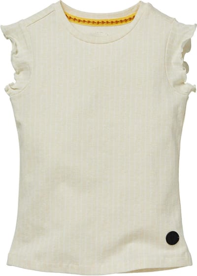 Levv shortsleeve Nicci cream white stripe voor meisjes - maat 92