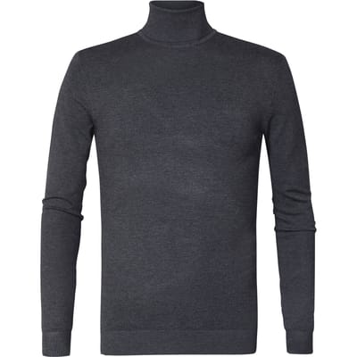 Petrol Industries Heren Coltrui - Ribgebreide Trui - Essentials Collection - Pullover - Truien - Grijs - Maat S