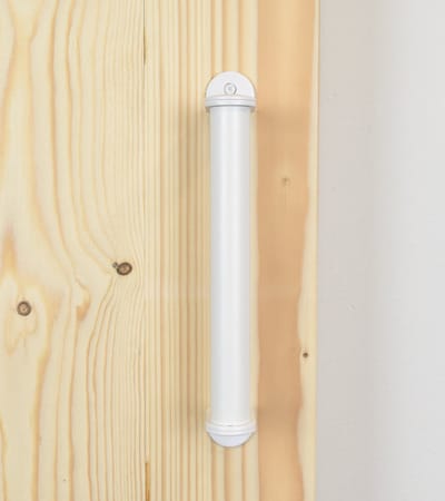 Barnwoodweb deurgreep Ottawa wit gepoedercoat staal 32x254 mm