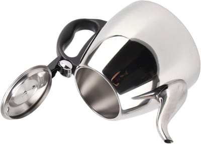 Roestvrijstalen Theepot - Waterkoker Ketel - Water Koken - Verdikte Basis - 1.5 L - Zilver