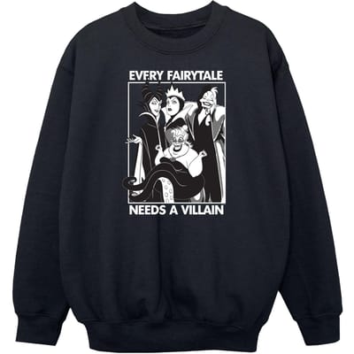 Disney Meisjes Schurken Katoenen Sweatshirt (Zwart)