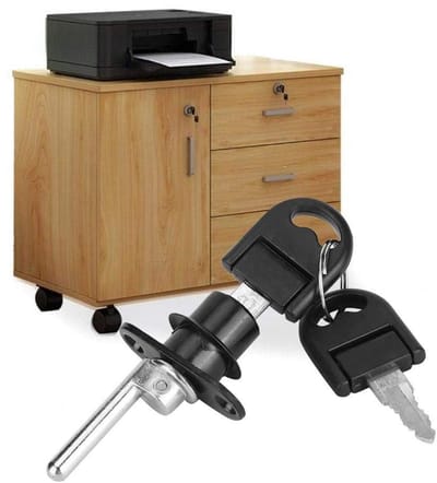 Dailygoods- Kastslot Vergrendelingsdozen - 2 Hoofdsleutels - Zinklegering - Corrosiebestendig - 16 mm Diameter - Eenvoudige Installatie - Meubelslot