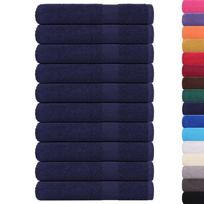 vidaXL - Saunahanddoeken - FROGN - 10 - st - 80x200 - cm - 360 - g/m² - marineblauw