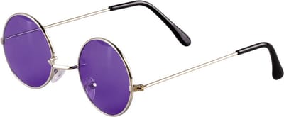 Wilbers & Wilbers - Hippie Bril - Paarse Hippie Ringo Bril Rond - Paars - Carnavalskleding - Verkleedkleding