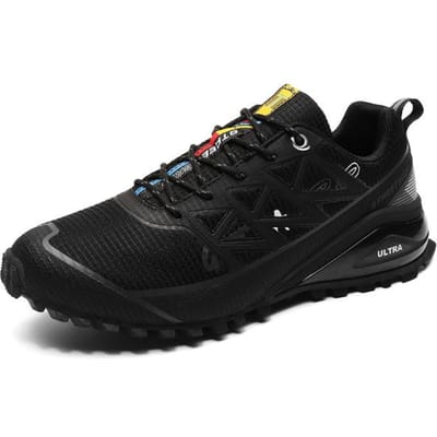 Heren Trail Running Sneakers Casual Modeschoenen Voor Mannen Outdoor Antislip Wandelschoenen Lopen Trekken Cross Training Schoenen 45 zwart