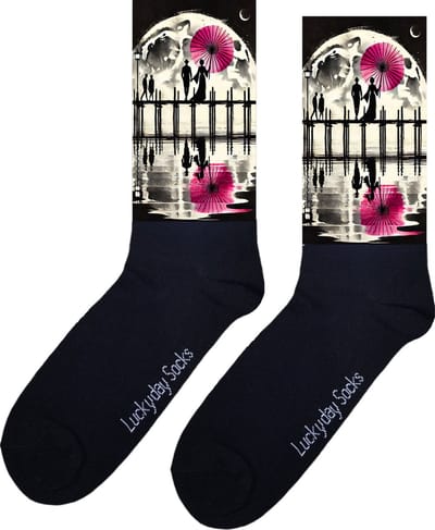Steiger - Valentijns cadeau - Verjaardag cadeau - Sint cadeau - Leuke sokken - Vrolijke sokken - Leuk cadeau - Roze paraplu - Grappig cadeau - Kerst Sokken - Vaderdag - Moederdag - Kerstcadeau - Socks maken Happy - 37-44