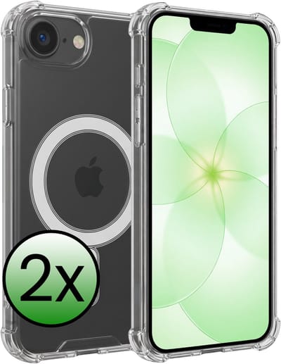 Hoesje 2 Stuks - Geschikt voor Apple iPhone 17e - Magsafe Compatible - Sterk & Shockproof - Back Cover - Shock Proof Case - Telefoon Hoes - Transparant