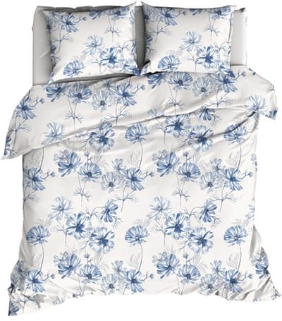 Romanette Filippa Dekbedovertrek - Tweepersoons - 200x200/220 cm - Blauw