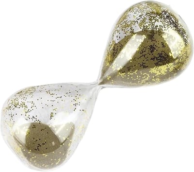 Zandloper Timer - Klassieke Zandloper - Tijd Management - Tijdloos Decor - 83x20cm - Goud Wit