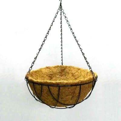 Hangmand Bloempot Halfronde Draad Plantenhouder met Ketting voor Veranda Tuin Balkon 12in Dia 30cm Height