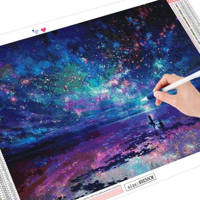 5D DIY diamant schilderij volledige boor landschap diamant borduurwerk 20X30CM blue