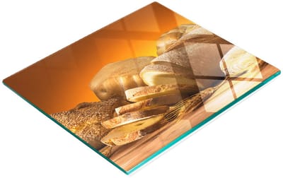 Decoratieve snijplank van gehard glas met abstract design, 60x52 cm
