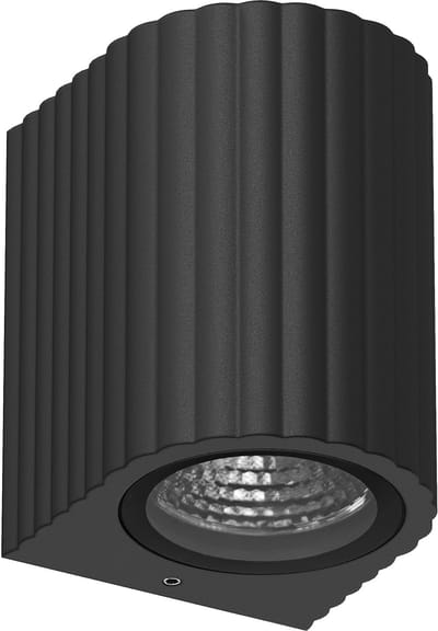 KS Verlichting - wandlamp - Oscar - downlighter - zwart - GU10 - aluminium - rond - IP65