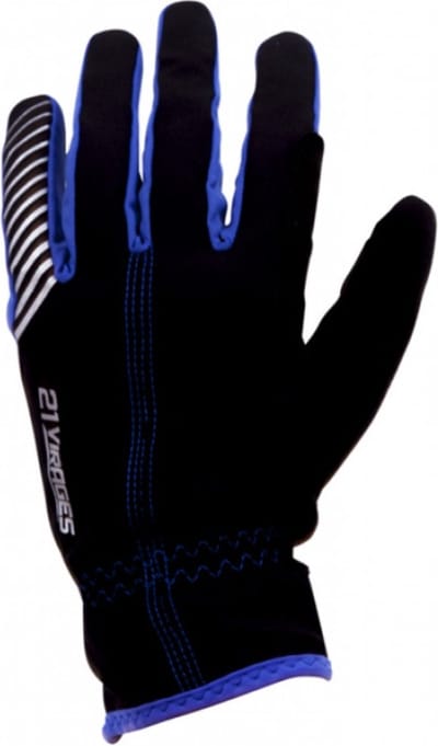 21Virages fietshandschoenen winter wind- en waterproof unisex Zwart blauw-S