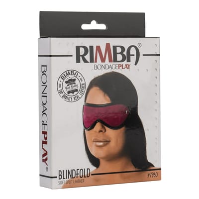 Rimba - Blinddoek - Luxe Leren Oogmasker - Zwart Roze - One Size