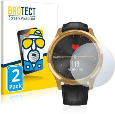 BROTECT - Screenprotector voor Garmin vivomove Luxe (42 mm) - Folie Beschermfolie matte 2 Stuks