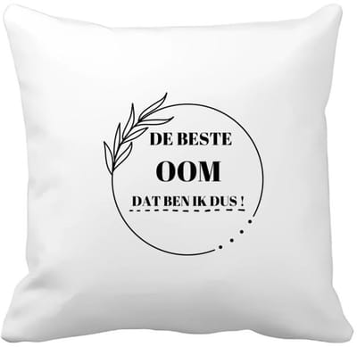 Akyol - de beste oom dat ben ik dus Kussen hoes - Oom - de beste oom - liefste oom - verjaardag - cadeau - kado - bedankje - geschenk - 40 bij 40 cm