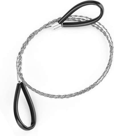 Stainless Steel Draadzaag voor PVC Slangen, Buizen en Algemeen Gebruik - 75 cm Serrated Zaag met Twee Handvatten voor Hout, Plastic en Rubber Snijden