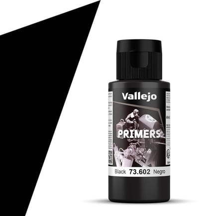 Vallejo Hobbyverf Acrylverf - 60 ml - Black - Primer - Acryl - Modelbouw Verf - Volwassenen - 73602 - Flesje