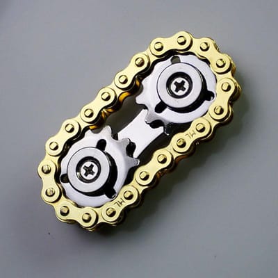 Vingertop Gyro Kettingen Vliegwiel Tandwielen Roestvrij staal Angstverlichting Decompressie Metalen speelgoed Tandwiel Road Spinner