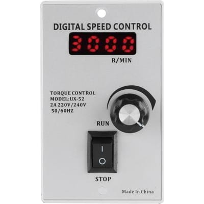 AC 220V 50Hz 15 400W Digitale Regelbare Traploze Motorsnelheidsregelaar 0 1450rpm (400W)