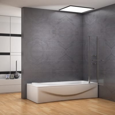 Badscherm Badwanden Badwand draaibaar 100x140 cm,6mm helder ESG-veiligheidsglas,inclusief handdoekenrek en hoekplanken-glanzend chroom